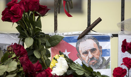 Gedenken in Moskau: An der kubanischen Botschaft in der russisch...