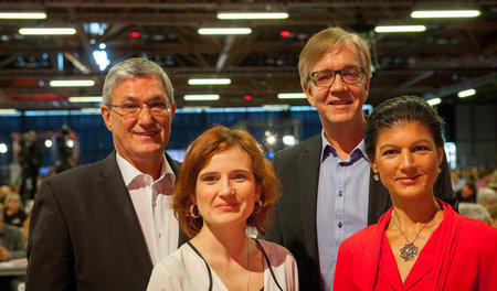 Das »Spitzenteam« ohne den Wahlkampfleiter: Bernd Riexinger, Kat...