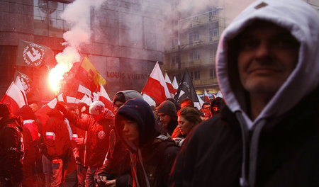 Kein seltenes Bild: Neonaziaufmärsche in Polen (Warschau, 11.11....