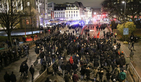Kleiner Vorgeschmack auf G20: Demonstration gegen das Treffen de...