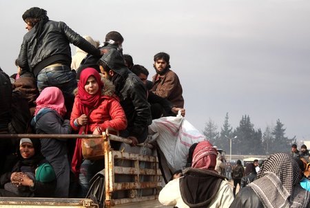 Vorläufig in Sicherheit: Zivilisten können über einen »humanitär...