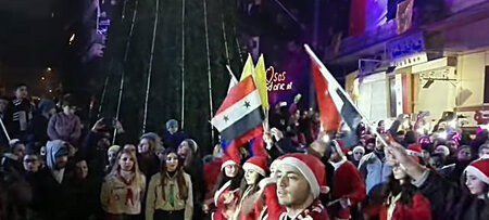 Weihnachtsfeier am Dienstag in Aleppo. Auch auf diese Veranstalt...