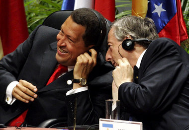 Ideengeber für die neue Bank: Die Präsidenten Venezuelas und Arg...