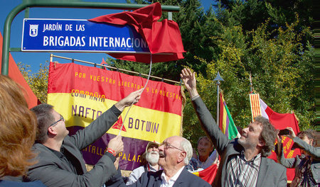 Einweihung des Gartens der Internationalen Brigaden in Vicálvaro...