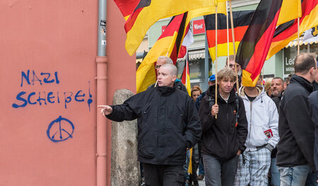 In Bautzen gab es im vergangenen Jahr häufig Aufmärsche und Demo...