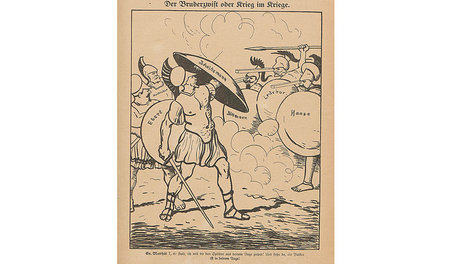 Karikatur gegen die parteiinterne Opposition im sozialdemokratis...