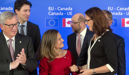 Kein Klassentreffen. Kanadas Handelsministerin Chrystia Freeland...