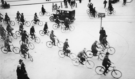 Rush Hour in Kopenhagen, um 1925