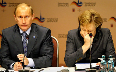 Streckenweise verschnupft zeigte sich Bundeskanzlerin Angela Mer...