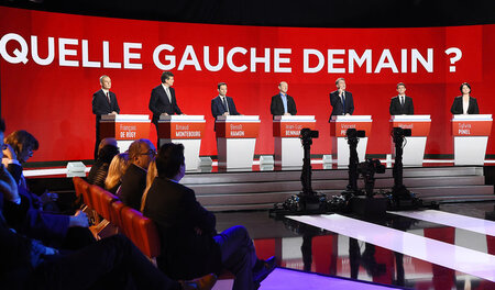 Francois de Rugy, Arnaud Montebourg, Benoit Hamon, Jean-Luc Benn... Francois de Rugy, Arnaud Montebourg, Benoit Hamon, Jean-Luc Benn...