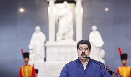 Nicolás Maduro am 9. März 2016 im Panteón Nacional