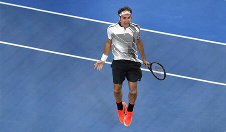 Wer sieht hier alt aus? Roger Federer hat noch Energie