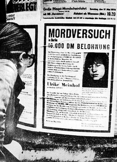 Fahndungsplakat 1970 in West-Berlin