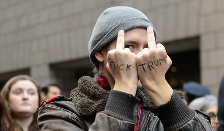 Anti-Trump-Demonstration am Sonnabend in New York Anti-Trump-Demonstration am Sonnabend in New York