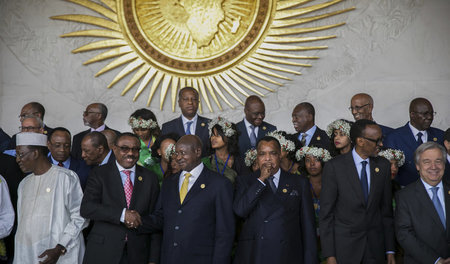 Teilnehmer des Gipfels der Afrikanischen Union (AU) am Montag in... Teilnehmer des Gipfels der Afrikanischen Union (AU) am Montag in...
