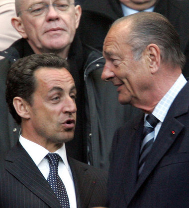 Chirac (r.) und Sarkozy