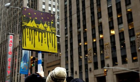 Proteste gegen die Dakota Access Pipeline im New Yorker Bankenvi...