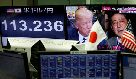 Der Kurs des Yen, Donald Trump und Japans Premierminister Shinzo...