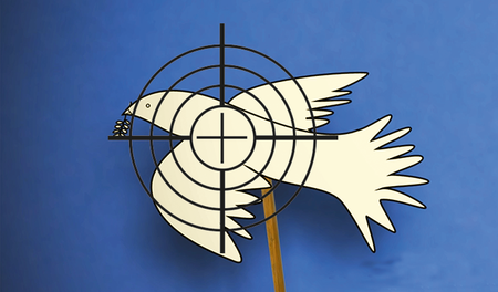 Visualisierung des jW-Werbespots »Was, die gibts noch?«. Die unz...