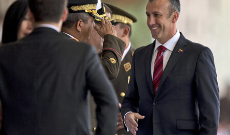 Venezuelas Vizepräsident Tareck El Aissami am 1. Februar in Cara...
