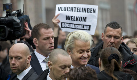 Protest gegen Geert Wilders am Samstag in Spijkenisse Protest gegen Geert Wilders am Samstag in Spijkenisse