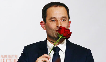 Der sozialistische Kandidat Benoît Hamon am 29. Januar in Paris