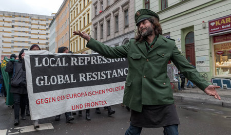 Demonstration gegen den 20. Polizeikongress am Samstag in Berlin