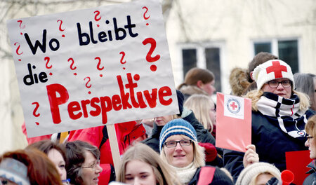 Kämpfe sind die DRK-Schwestern gewohnt: Im Februar 2015 kämpften...