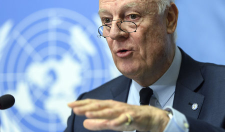 UN-Sondervermittler Staffan de Mistura am Mittwoch in Genf