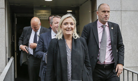 Vor Gericht keine Unbekannte: Marine Le Pen, Vorsitzende des fas...