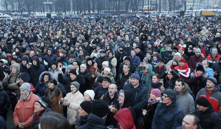 Protest gegen die neue Steuer am 17. Februar in Minsk