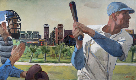 Alexander Deineka: »Baseball«, 1935, Öl auf Leinwand, 87x154 cm