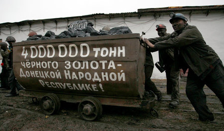 Schöne Grüße nach Kiew: Bergarbeiter präsentieren im September 2...