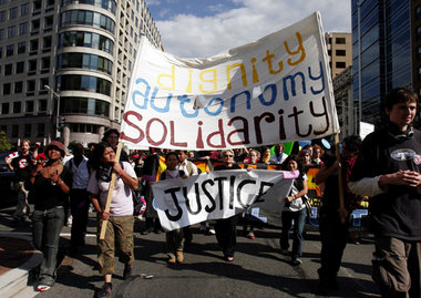 Wenig beliebt: Am Wochenende protestierten in Washington erneut ... Wenig beliebt: Am Wochenende protestierten in Washington erneut ...