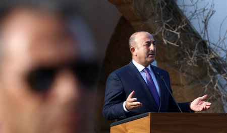 Der türkische Außenminister Mevlut Cavusoglu am 21. Februar bei ...