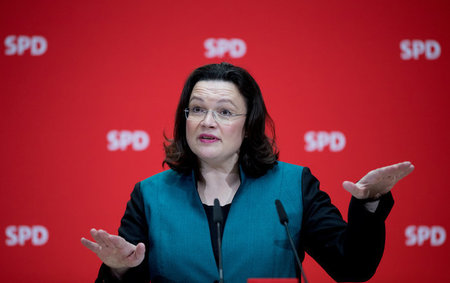 Bundesarbeitsministerin Andrea Nahles (SPD) geht Hartz IV nur rh...