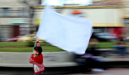 Hoffnung auf Frieden trotz aller Rückschläge: Demonstration in B...