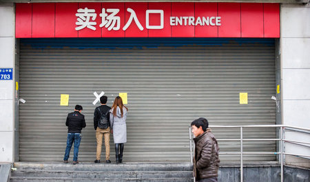 Geschlossener Lotte-Markt im chinesischen Hagzhou