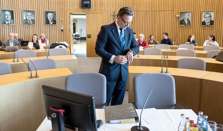Holger Münch, Präsident des Bundeskriminalamtes, am Montag im La... Holger Münch, Präsident des Bundeskriminalamtes, am Montag im La...