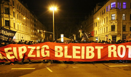 Klare Botschaft in Leipzig am 12. Januar 2016, einen Tag nach de... Klare Botschaft in Leipzig am 12. Januar 2016, einen Tag nach de...