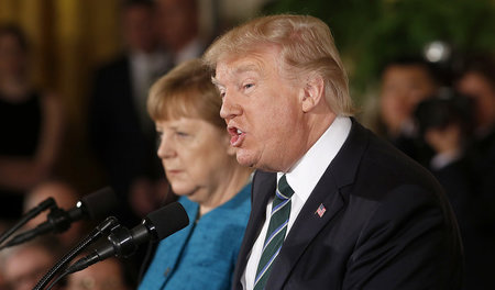 »Wir haben beide etwas gemein«, so Trump auf der Pressekonferenz...