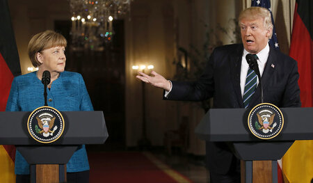 Angela Merkel bei US-Präsident Donald Trump (Washington, 17. Mär...
