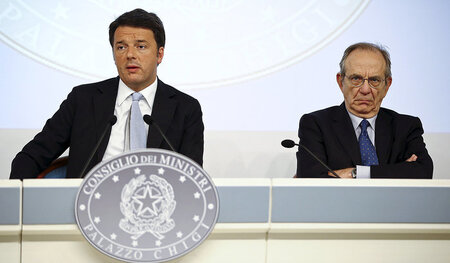 Gemeinsam im Interesse das Kapitals: Expremier Matteo Renzi und ... Gemeinsam im Interesse das Kapitals: Expremier Matteo Renzi und ...