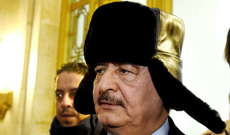 Khalifa Haftar, Chef der »Libyschen Nationalarmee« (LNA), nach e...