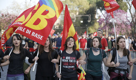 Protest gegen die EU-Versammlung in Rom (25. März)