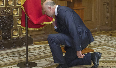 Moldaus Premierminister Pavel Filip während seiner Vereidigungsz... Moldaus Premierminister Pavel Filip während seiner Vereidigungsz...
