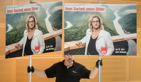 »SPD-Spitzenkandidatin Anke Rehlinger hat sich weder zu einem Bü... »SPD-Spitzenkandidatin Anke Rehlinger hat sich weder zu einem Bü...