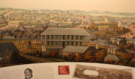 Historische Stadtansicht von Sidney mit den von Francis Greenway...
