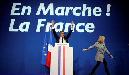 Emmanuel Macron feiert am Sonntag in Paris seinen Wahlsieg. Nach...