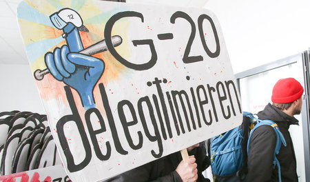 Anti-G-20-Protest am 8. April in Hamburg